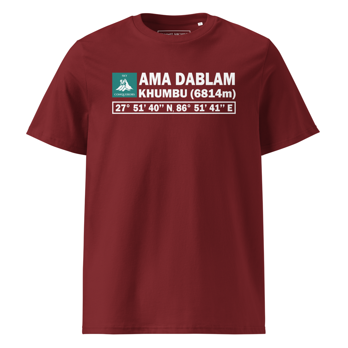 Ama Dablam - camiseta Burgundy, vista frontal
