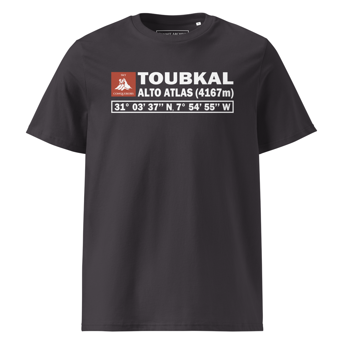 Toubkal - camiseta Anthracite, vista frontal