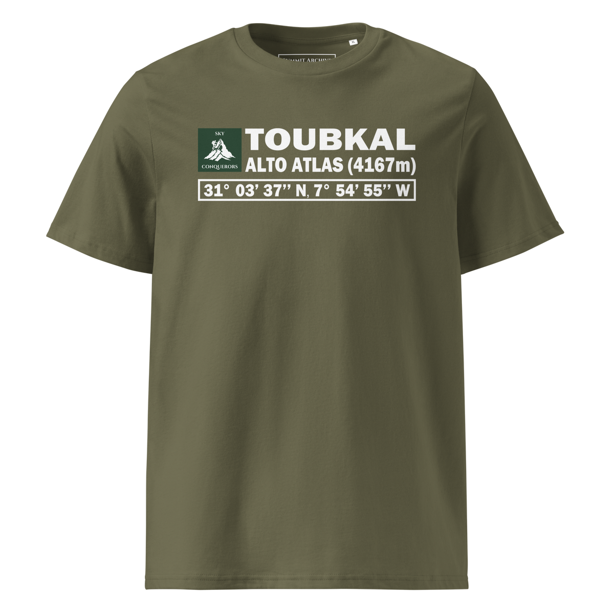 Toubkal - camiseta Caqui, vista frontal