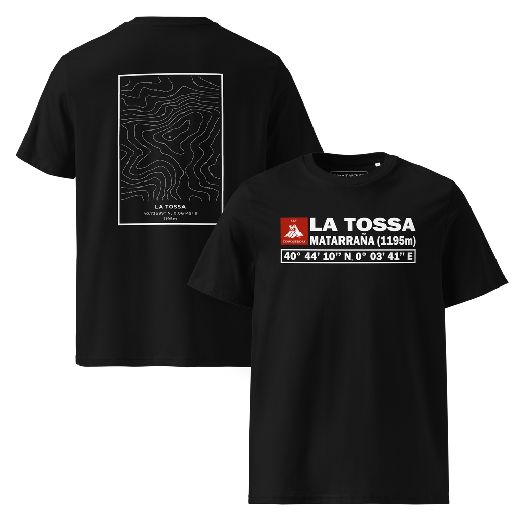 La Tossa - camiseta Negro, vistas frontal y trasera