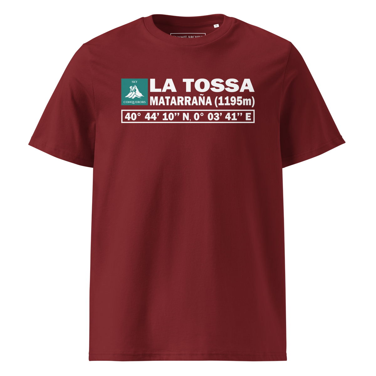 La Tossa - camiseta Burgundy, vista frontal