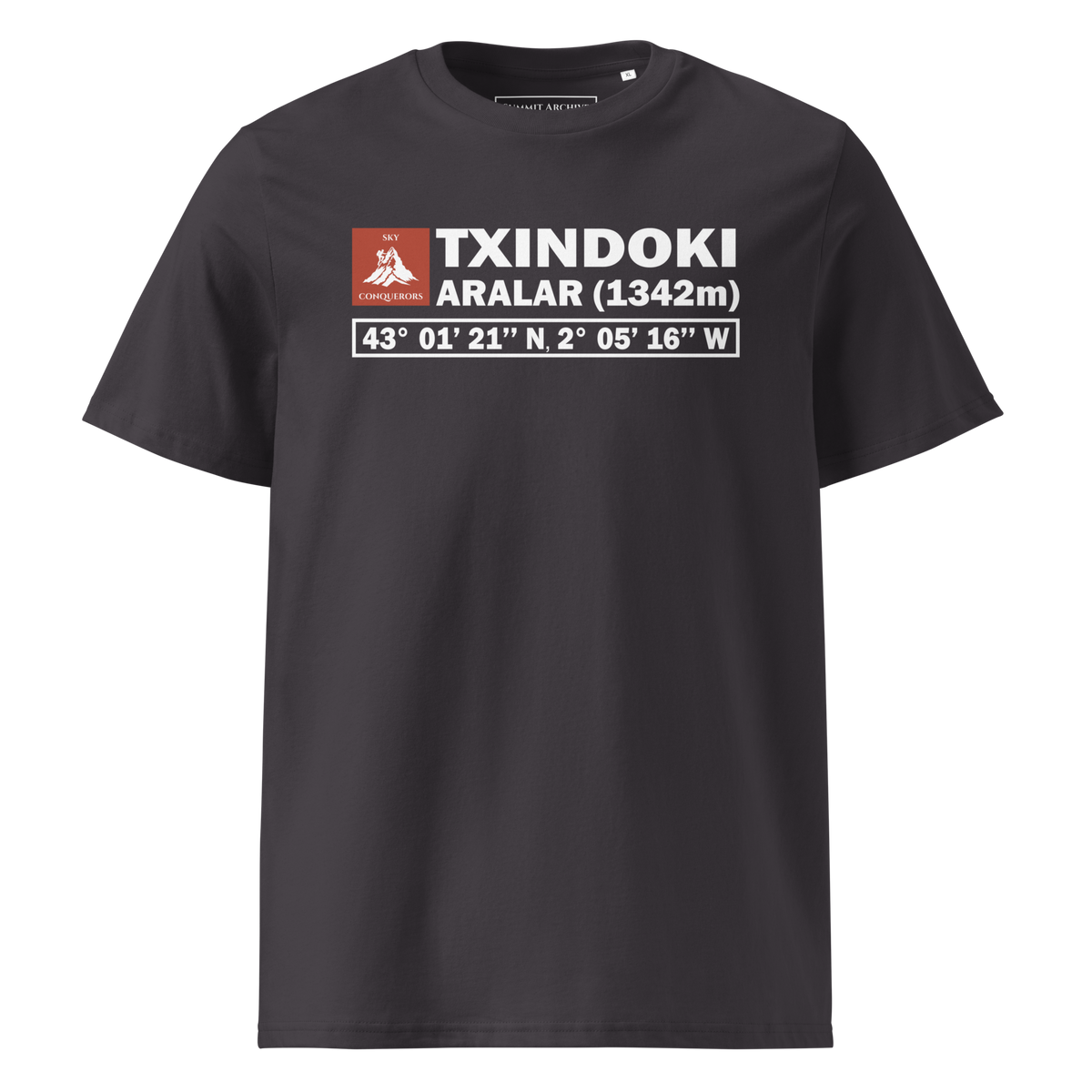 Txindoki / Larrunarri - camiseta Anthracite, vista frontal
