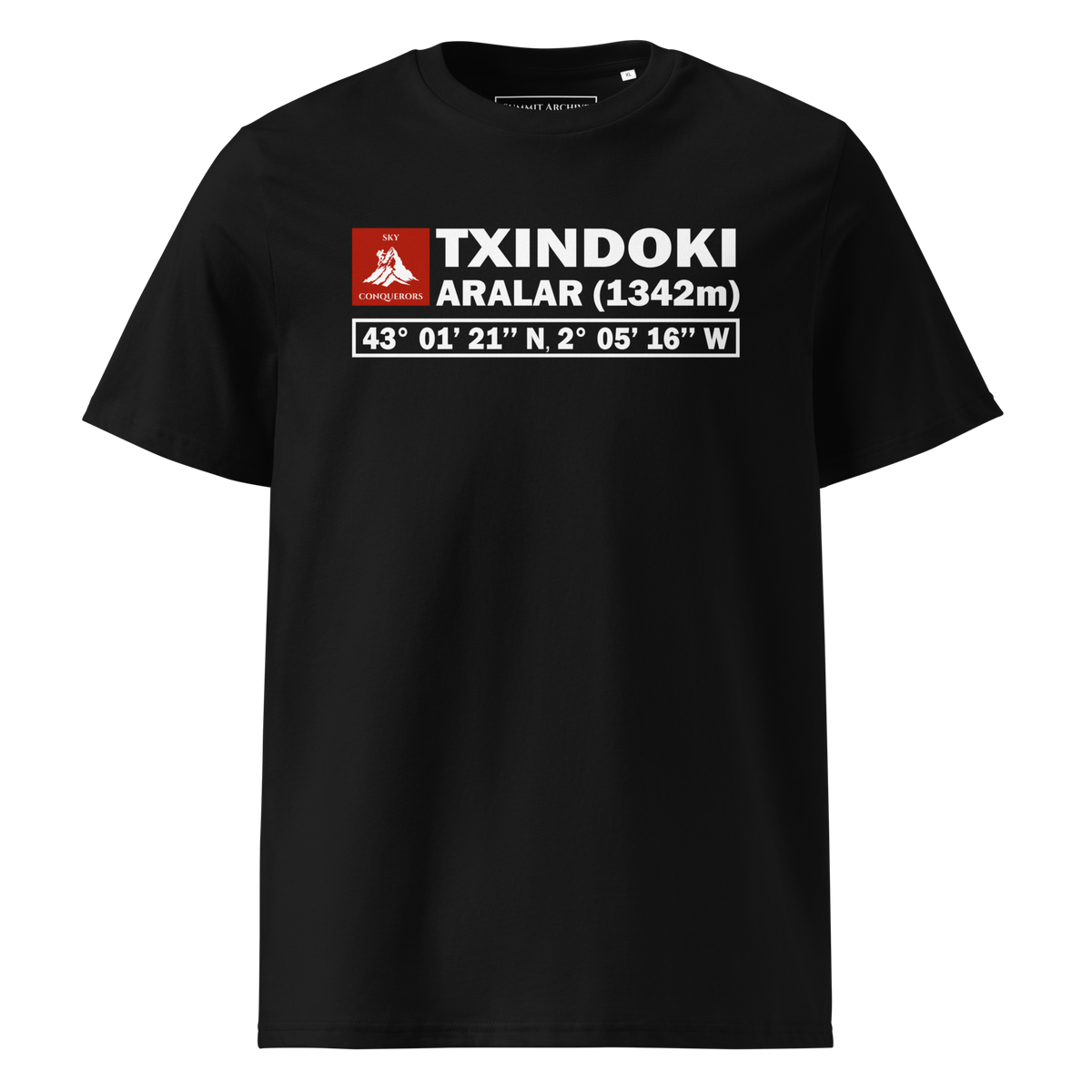 Txindoki / Larrunarri - camiseta Negro, vista frontal