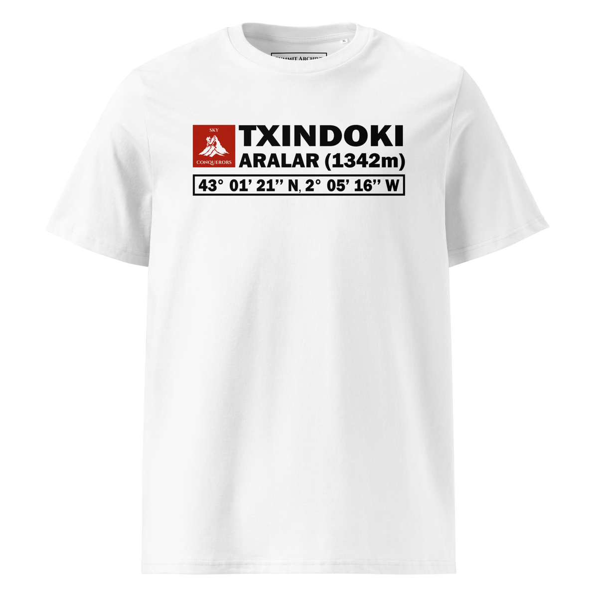 Txindoki / Larrunarri - camiseta Blanco, vista frontal