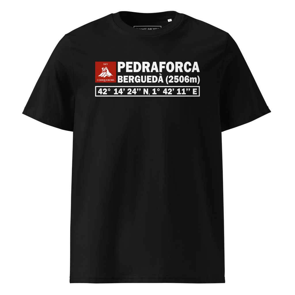 Pedraforca - camiseta Negro, vista frontal
