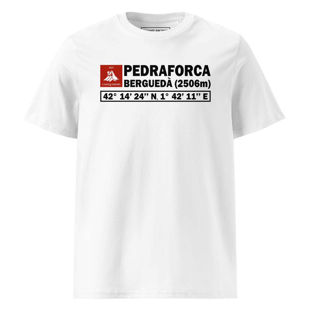 Pedraforca - camiseta Blanco, vista frontal