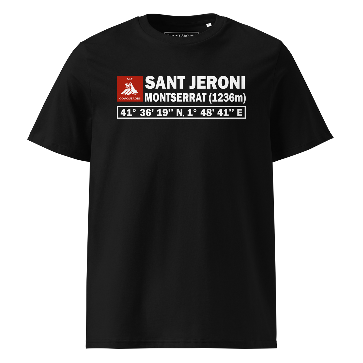 Sant Jeroni - camiseta Negro, vista frontal