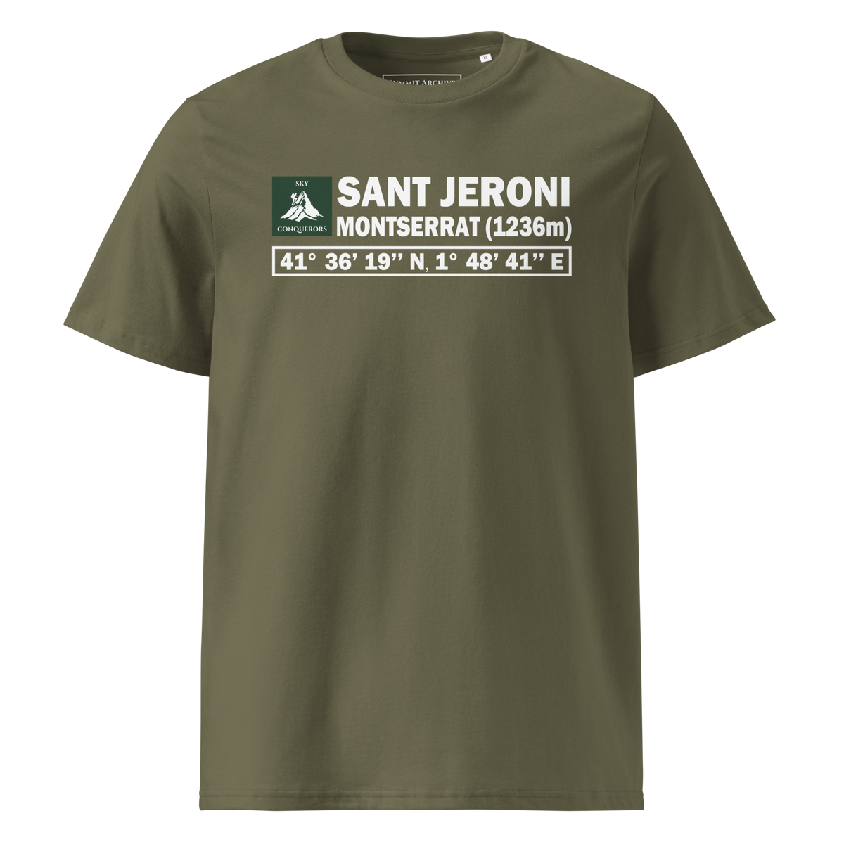 Sant Jeroni - camiseta Caqui, vista frontal