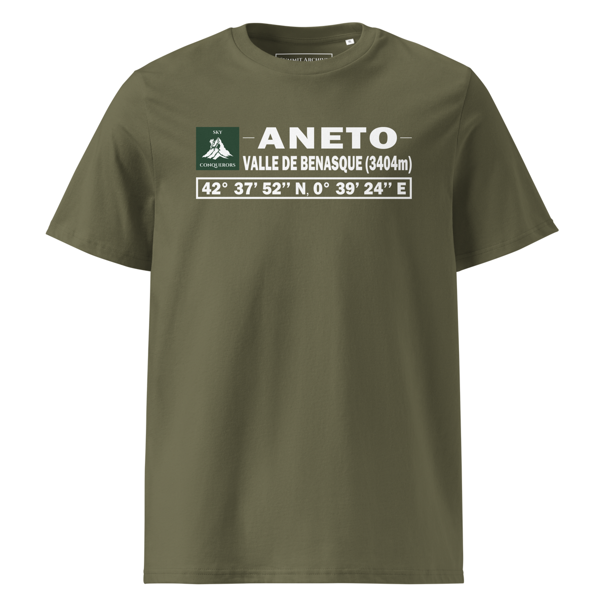 Aneto - camiseta Caqui, vista frontal